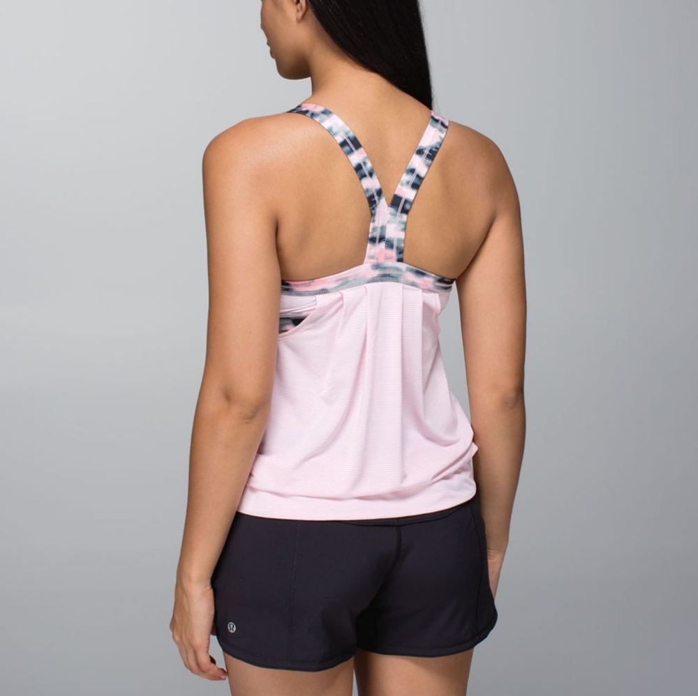 Lululemon Rest Less TankHeathered Barely Pink / Wamo Camo Barely Pink / Barely